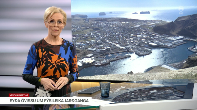 Eyjagöng í kvöldfréttum RÚV